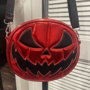 Love Pain & Stitches Red Pumpkin Purse